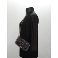 Czarna tunika z lampasem błyszczącym czerwoną niteczką